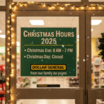 dollar general christmas hours