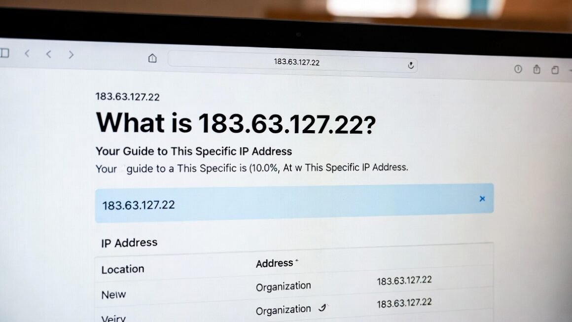 What is 183.63.127.22? Your Easy Guide to This IP Address